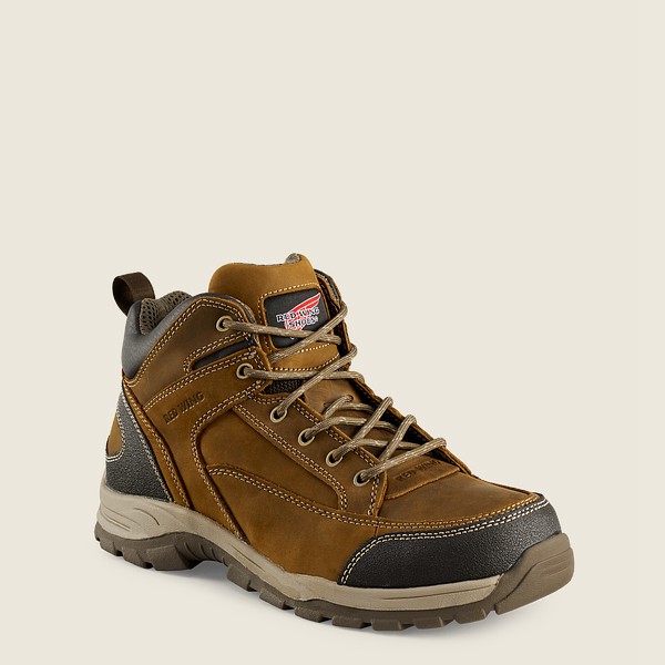 Red Wing Mens Hiking Boots - Truhiker - 5-inch Safety Toe - Brown - UAK672490